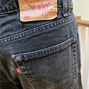 Levi's Men's 505 Black Jeans #5